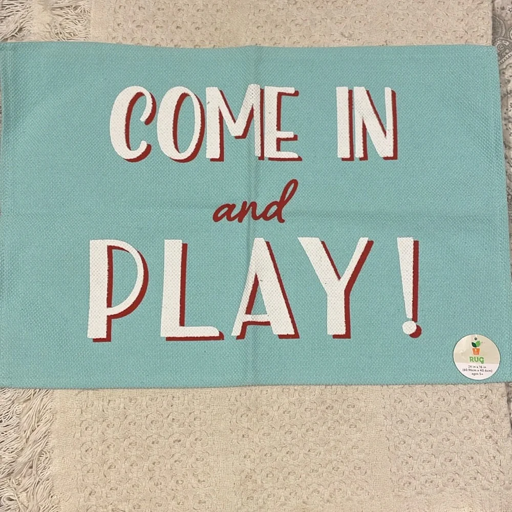 Come In and Play Rug 24” X 16” NWT